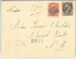 52314 - CANADA -  POSTAL HISTORY -  REGISTERED COVER To NY -  1892 - 1860-1899 Reign Of Victoria