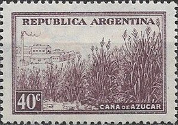 ARGENTINA - DEFINITIVE: LAND PRODUCTS, SUGAR CANE (DARK VIOLET, 40 C, WM Mi.9) 1936 - MNH - Ungebraucht