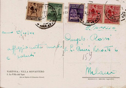 (St.Post.).Italia.R.S.I.1944."Monumenti Distrutti".Espresso Da Como Per Milano (106-21) - Poststempel