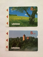 2 Cartes De Lettonie  ( Utilisée ). - Letonia