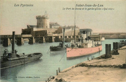 St Jean De Luz * Le Port Du Socoa Et Le Bateau Garde Pêche Qui Vive - Saint Jean De Luz