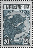 ARGENTINA - DEFINITIVE: LAND PRODUCTS, BULL (BIGGER FORMAT, DARK/PALE BLUE, 20 C, WM Mi.9) 1942 - MNH - Nuovi