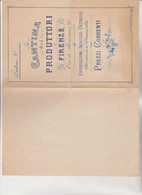 LISTINO  PREZZI  CORRENTI :  CANTINA  DEI  PRODUTTORI - FIRENZE .  1899 - Manifesti