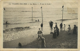 Les Bains Natation : A La Corde  Villers Sur Mer  Plage - Zwemmen