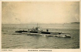 Sous Marin ANDROMAQUE * Carte Photo * Militaria * Marine Militaire Française * Photo DUBOIS , Toulon - Submarinos