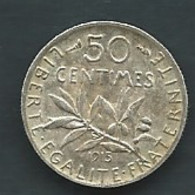 France  -  50 CENTIMES SEMEUSE : 1915   -  Pic 6902 - 50 Centimes
