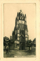 Saintes * Cpa Illustrateur * La Cathédrale St Pierre - Saintes