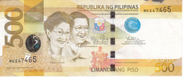BILLETE DE FILIPINAS DE 500 PISO DEL AÑO 2012 (BANKNOTE) PAJARO-BIRD-PARROT-LORO - Philippines