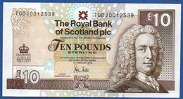 SCOTLAND - P.368 – 10 POUNDS 2012 UNC, Serie TQDJ0012539 "Elizabeth II's Diamond Jubilee" Commemorative Issue - 10 Pounds