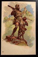 AK Litho Wilhelm Tell + Knabe Skulptur Ca. 1910 Nicht Gelaufen - Elm