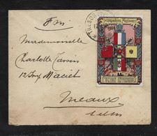 Envel  Avec Vignette " Interpretes Militaires" Oblit Tresor Et Poste 58   1916 - Militärmarken