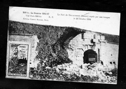 CP  Fort DOUAUMONT  + Vignette " Journée De La MEUSE  VERDUN  1917 " + Comité  Verdun - Military Heritage