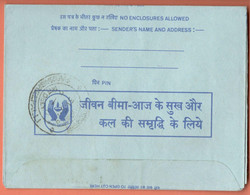 India Inland Letter / Peacock 20 Postal Stationery / Life Insurance For Happy Today And Happier Tomorrow, Hands - Inland Letter Cards
