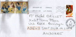 La Belle Au Bois Dormant, Lettre 2022, Adressée Andorra - Covers & Documents