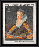 France N°1702 Tableau (Painting) L'Etude De Fragonard Cote 100 Non Dentelé ** MNH (Imperf) - Sin Clasificación