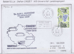 TAAF 2010 Tarantella Duch Antarctic Expedition  Cover Ca Crozet 27.3.2010 (NL151B) - Cartas & Documentos