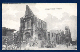 51. Cernay En Dormois. Soldats Allemands. Ruines De L'église De La Nativité. Feldpost Der 19. Reserve Division. 1916 - Autres & Non Classés