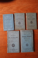 5 Règlements Concernant L'Infanterie 1875,1899, 1909, 1898 Et 1911 - Documents