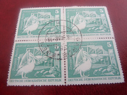 Ddr - Alfred-Brem-Haus - Tierpark Berlin - Val 5 - Vert - Quadruple Oblitérés - Année 1976 - - Used Stamps