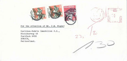 Taxierter Brief  London - Zürich            1976 - Storia Postale