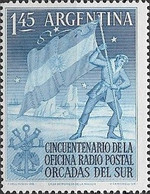 ARGENTINA - 50th ANNIVERSARY OF ARGENTINA'S 1st RADIO POST OFFICE IN THE SOUTH ORKNEY ISLANDS 1954 - MNH - Research Stations