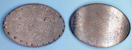 02674 GETTONE TOKEN JETON ELONGATED PENNY CAROUSEL GOOD FOR ONE R.C.R.R. RIDE - Pièces écrasées (Elongated Coins)