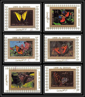 0236/ Umm Al Qiwain 6 Blocs Papillons (Butterflies) Obl Used - Mariposas