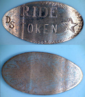 02742 GETTONE TOKEN JETON ELONGATED PENNY CAROUSEL DS RIDE TOKEN - Souvenirmunten (elongated Coins)