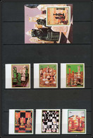 Fujeira - 1550a/ N° 1319/1324 B + Bloc 133 B Echecs Gemes Of Chess 1973 Non Dentelé Imperf ** MNH - Schaken