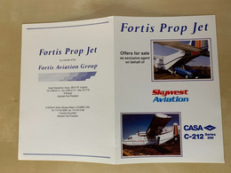 Aircraft / Avion For Sale Publicity Leaflet - Casa C-212 Skywest Aviation - Publicités