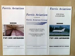 Aircraft / Avion For Sale Publicity Leaflet - Boeing 727-200 - Publicidad