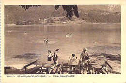 73 - ST ALBAN DE MONTBEL : St Alban Plage - CPSM Sépia Format CPA - Savoie - Autres & Non Classés