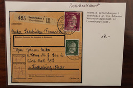 Saarbrücken 1943 SCHA Cover Dt Reich Besetzung Deutsche Saar Sarre Luxemburg - Lettres & Documents