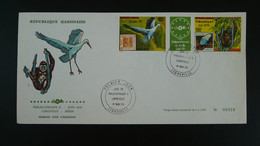 FDC Gorille Cigogne Stork Gabon Philexafrique 1979 (ex 3) - Gorilles