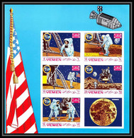 764 Yemen Kingdom MNH ** Mi N° 786 / 790 B First Manned Moon Landing Apollo 11 Non Dentelé (Imperf) - Asia