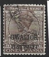 India  Gwallior  1928  SG  89  1a   Fine Used - Gwalior