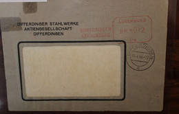 Luxemburg 1944 Luxembourg Differdingen Cover WK2 Deutschland Dt Reich Besetzung Front Devant D'enveloppe EMA - 1940-1944 Deutsche Besatzung