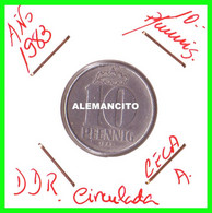 ( GERMANY ) AÑO 1983 REPUBLICA DEMOCRATICA DE ALEMANIA ( DDR ) MONEDAS DE 10 PFENNING  CECA-A MONEDA DE 21 Mm. ALUMINIO - 10 Pfennig