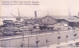 MOZAMBIQUE : UNUSED VINTAGE POST CARD : PANORAMA OF WHARF AREA, LOURENCO MARQUES - Mozambique