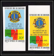2142 PA N° 317/318 LION'S CLUB Cameroun Non Dentelé Imperf ** MNH - Rotary, Lions Club