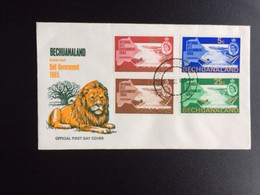 BECHUANALAND 1965 FDC SELF GOVERNMENT BLANC - 1965-1966 Autonomie Interne