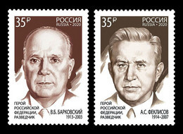 Russia 2020 Mih. 2917/18 Soviet Spies Vladimir Barkovskiy And Aleksandr Feklisov MNH ** - Ungebraucht