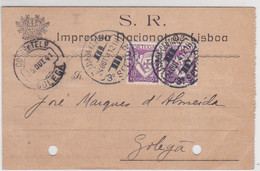 Portugal - Bilhete Postal Circulou De Lisboa Para Golegã   1941 - Santarem