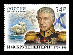 Russia 2020 Mih. 2929 Admiral And Explorer Adam Johann Von Krusenstern. Ship MNH ** - Nuevos