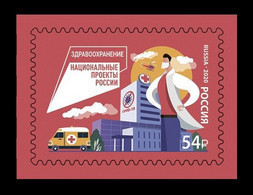 Russia 2020 Mih. 2931 Medicine. Health Care. Fight Against COVID-19 Coronavirus. Automobile MNH ** - Nuovi