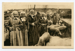 Delcampe - Marché,commerce.une Foire Aux Cochons Dans Le Morvan. Carte Animée. - Kirmes