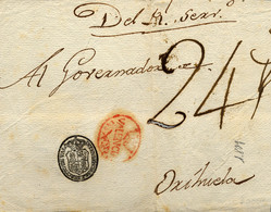 CIRCA 1804 , VALENCIA , FRONTAL DEL REAL SERVICIO CIRCULADO A ORIHUELA , MARCA PREFILATÉLICA Y DE INTENDENCIA - ...-1850 Voorfilatelie