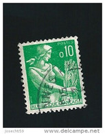 N° 1231  Moissonneuse, 0.10 Frs Timbre   France  1960-1961 - 1957-1959 Mietitrice