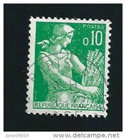 N° 1231  Moissonneuse, 0.10 Frs Timbre   France  1960-1961 - 1957-1959 Mäherin