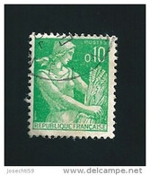 N° 1231  Moissonneuse, 0.10 Frs Timbre   France  1960-1961 - 1957-1959 Mäherin